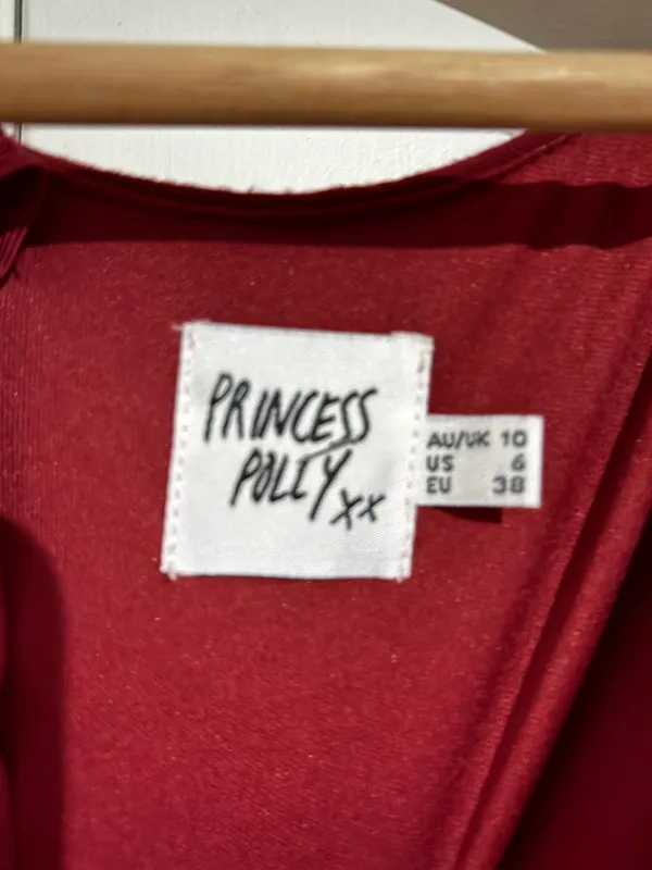 ✨ Princess Polly Burgundy Wrap Mini Dress ✨ - Image 3