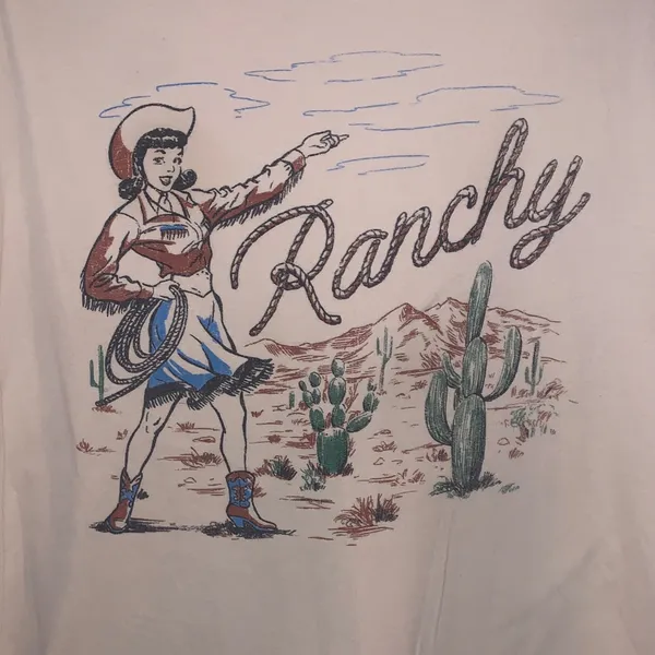 Buckle American Highway Ranchy Cowgirl T-Shirt Dirty White - Image 3