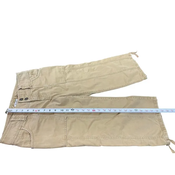 Abercrombie & Fitch Khaki Cargo Capri Pants Women Y2K Grunge Utility Low Rise - Image 13