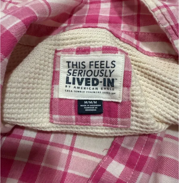 American Eagle Pink Flannel Plaid - Image 3