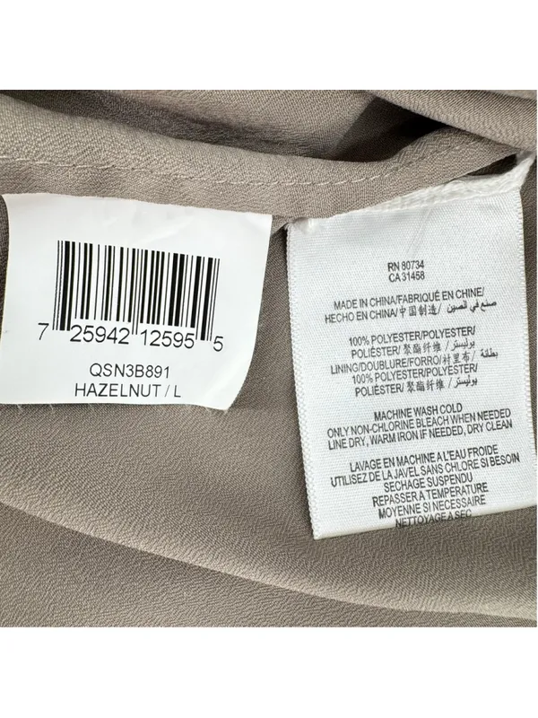 BCBGMaxazria Sequined Mini Skirt Taupe Leaves Special Occasion Chic Designer L - Image 6