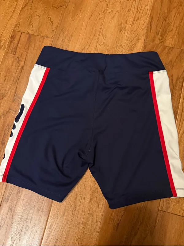 FILA Men’s Navy, White & Red Swim Rash Shorts - Image 2