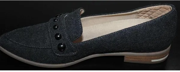 Women's Dr. Scholl's Faxon Studded Slip On Loafers Charcoal Gray Flats Size 7.5 - Image 3