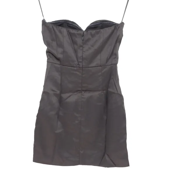 Naked Wardrobe Black Strapless Corset Mini Dress Ruched Sweetheart Small - Image 3