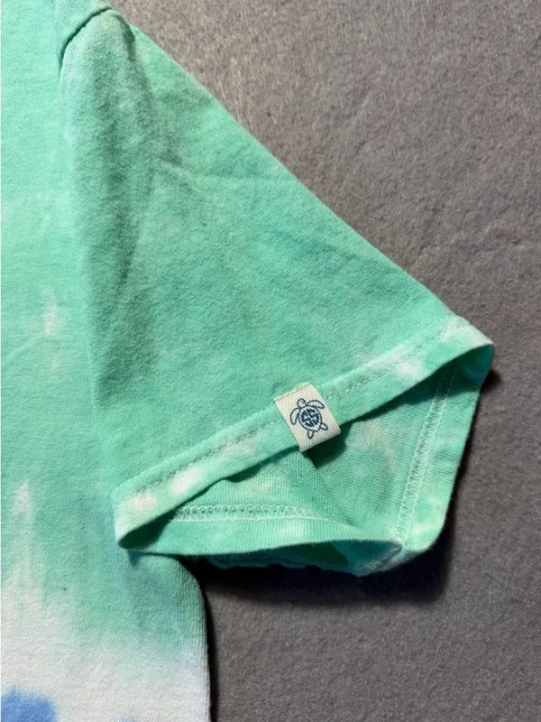 Simply Southern Blue Green Tie‑Dye Tee Small “Sunshine State of Mind” Jeep - Image 7