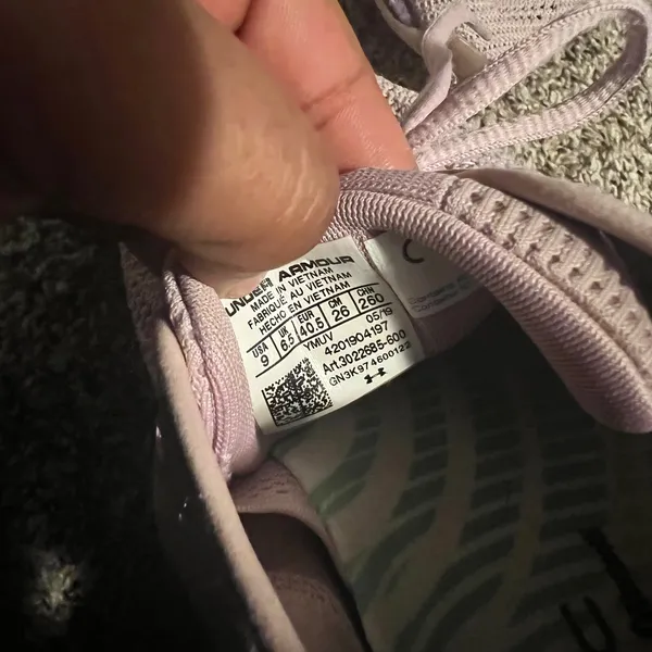 Under Armour HOVR Sonic‎ Running Shoes Lavender Knit Sneakers Womens 9 - Image 3