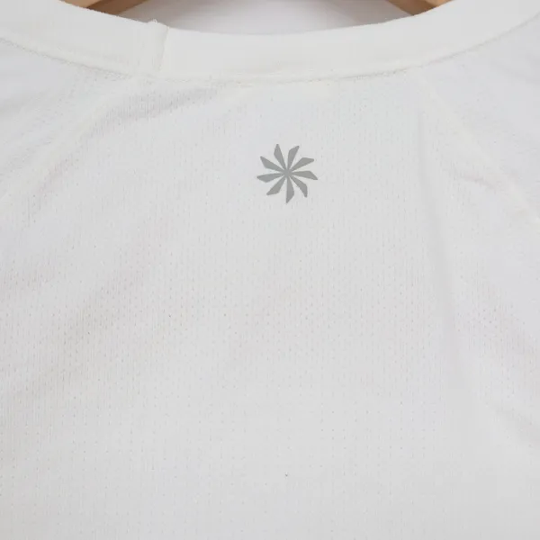 Athleta Top Womens XS Momentum Cropped White Long Sleeve Mesh Excellent - Image 2