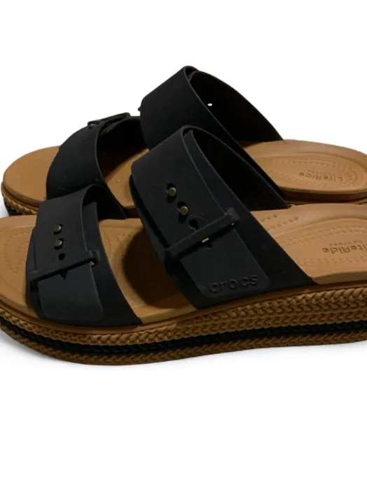 Crocs Platform Navy blue straps size 9 in GUC - Image 2
