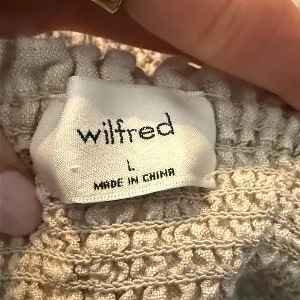 Aritzia Wilfred Tempest Natural Oatmeal Organic Linen Smocked Boho Mini Dress - Image 3