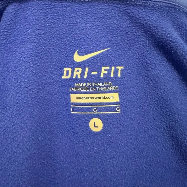 Nike Womens Blue Dri-FIT Fleece Lined‎ Quarter Zip Hoodie Size Large Running Top - Image 7
