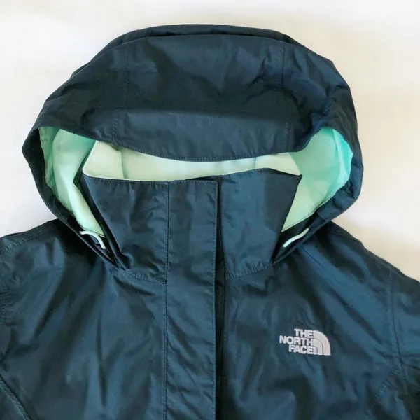 The North Face Teal HyVent Hooded Rain Jacket S - Image 2