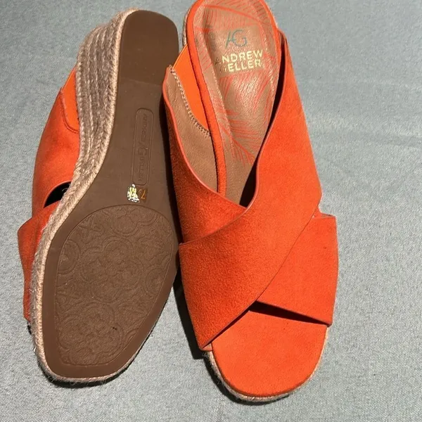 Andrew Geller Kimber Wedge Sandals‎ Size 7.5 B33 - Image 8