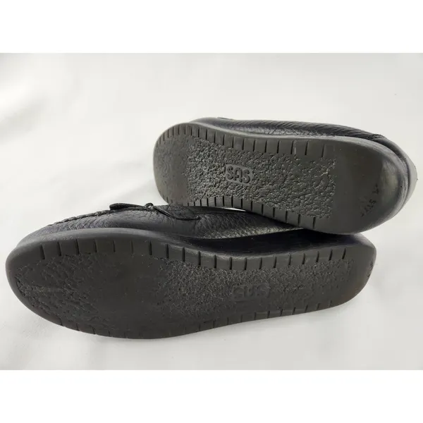 SAS Womens Black Comfort Loafer Kiltie Moccasin Black Leather Shoe‎ Size 11 M 12 - Image 9