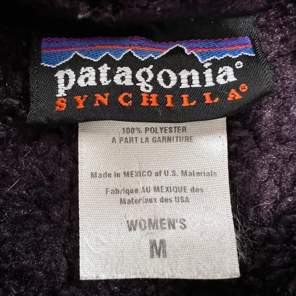 Patagonia Synchilla Fleece Jacket Full‎ Zip Soft Plush Purple Womens Medium - Image 3
