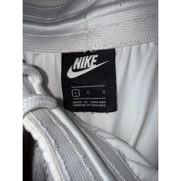 Womens L Nike Sportswear Basketball Jersey Pants Mesh White‎ Skater Y2K Wide Leg - Image 9