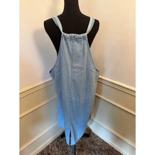 Vintage Mystic Blues Denim Overall Jumper Pinafore Dress Y2K Grunge Art Teacher - Image 4