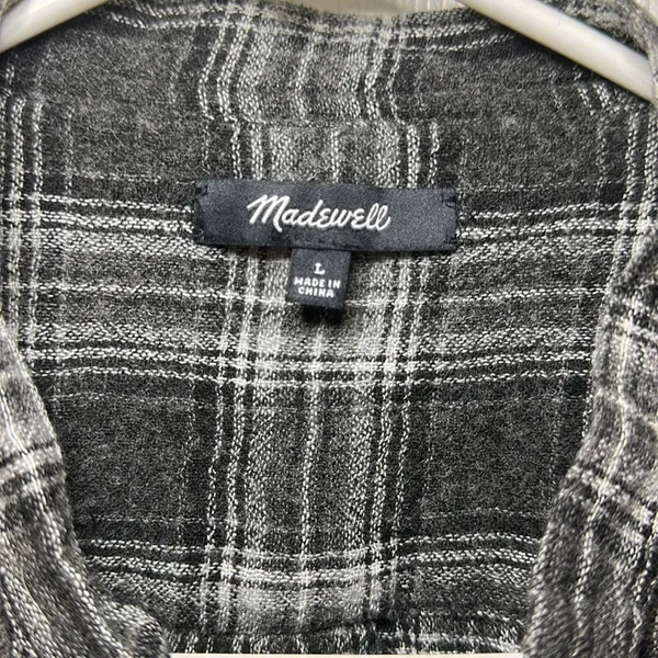 Madewell‎ Women’s Owens Plaid Terrace Lace-Up Shirt Size Medium - Image 7
