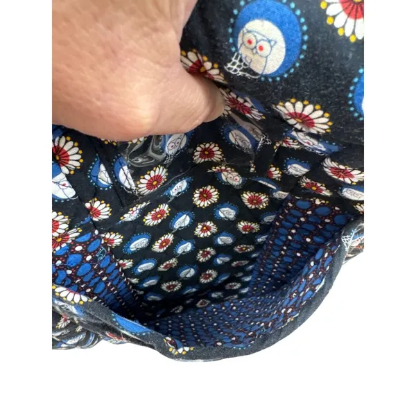 Vera Bradley blue Owl & Floral Print Quilted Backpack 16" x 14" SKU 7335 - Image 5