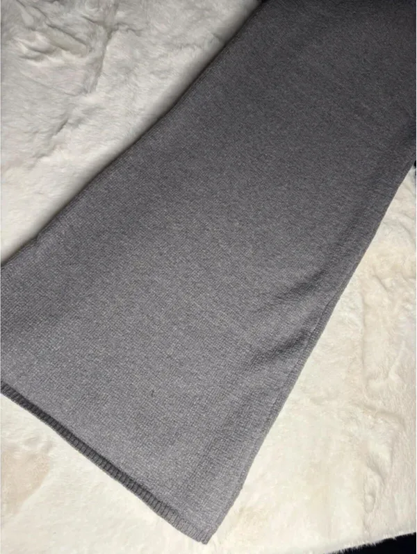 SKIMS Knit Relaxed Fit Pants Dark Heather Gray SZ Med NEW - Image 9