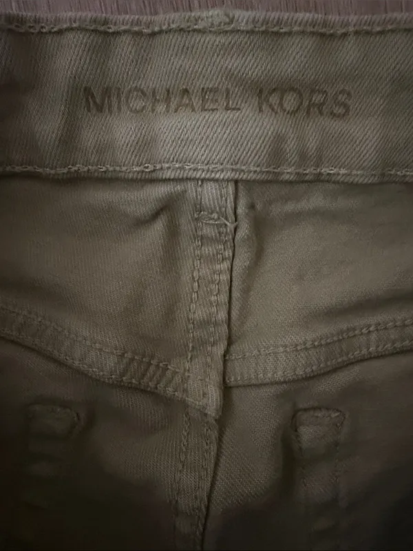 Michael Kors Olive Green Cropped Cargo Pants - Image 2