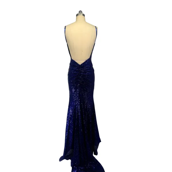 Sherri Hill 54868 Dark Royal Sequin Gown – Size 2‎ – NWT - Image 5