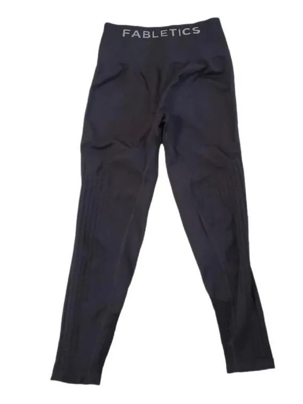 NWOT Fabletics Black Sync High Waist Seamless 7/8 Leggings Stretch Pants - Image 3
