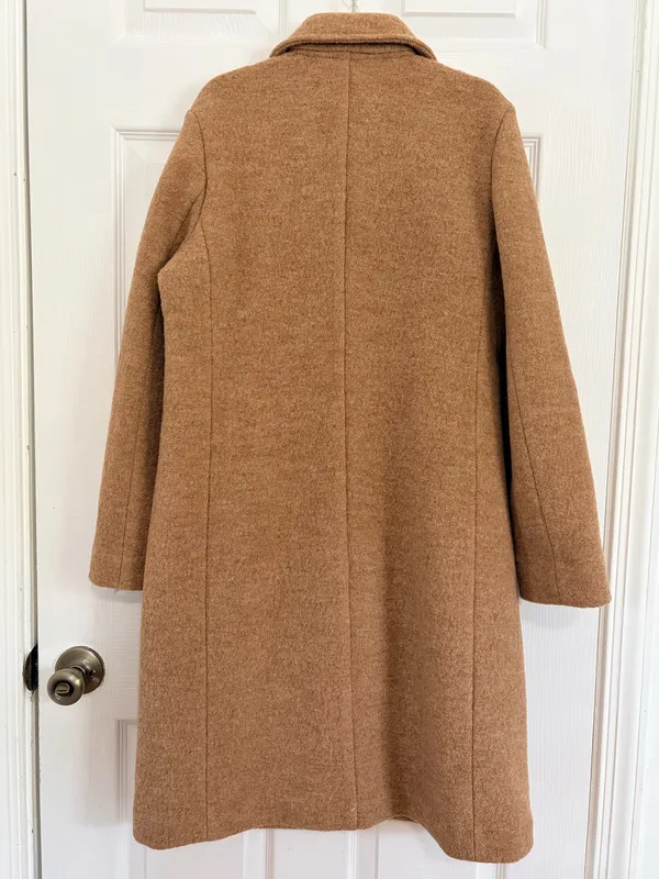 J.Crew Italian Boiled Wool Camel Topcoat Quiet Luxury Old Money Chic NWT Size 4 - Image 3