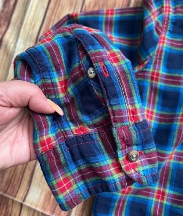 Hollister Womens Long Sleeve Button Down Plaid Shirt Size Small - Image 12