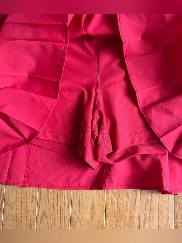 Old Navy Extra High-Waisted StretchTech Pleated Skort NWT Red Size Medium - Image 6