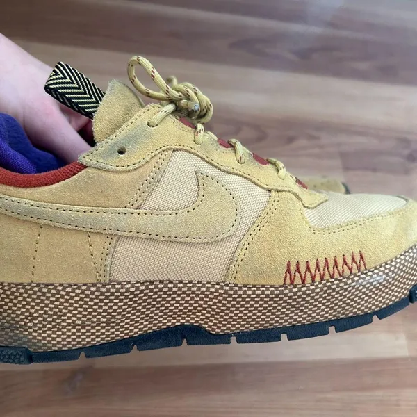 Nike Airforce 1 Wild Sneakers, Wheat gold/Rugged Orange, Women's 7.5 - Image 8