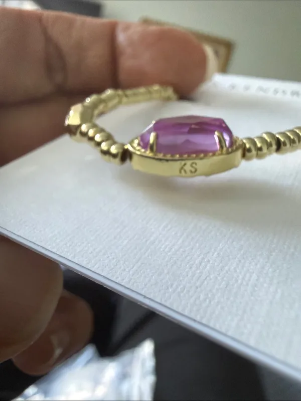 Kendra Scott Grayson Gold Stretch Bracelet - Image 4
