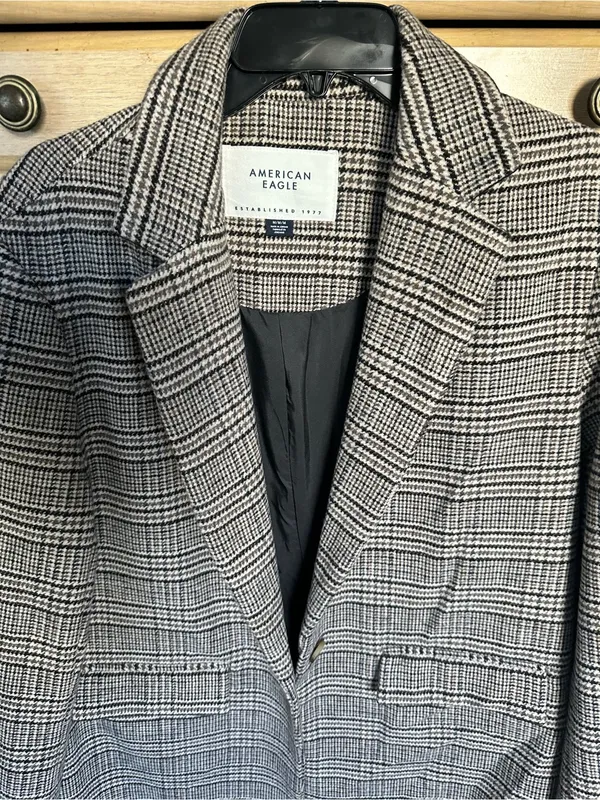 American Eagle Outfitters Plaid Blazer in Brown - Image 4