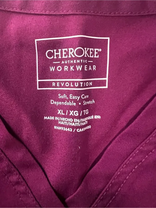 Cherokee Top/Greys Anatomy bottom scrub set– XL (640) Purple - Image 3