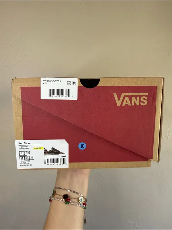 Vans Knu Skool Leopard Black Sneakers Women’s 6 Men’s 4.5 - Image 5