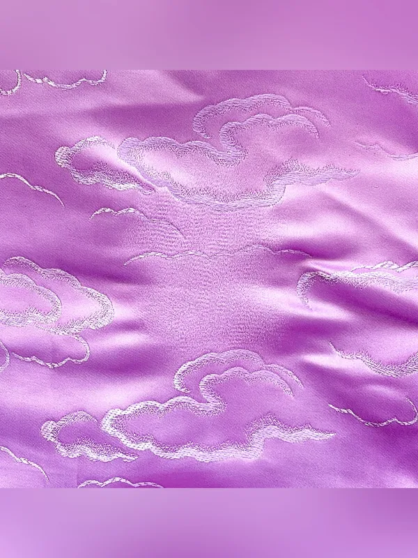 Madeleine‎ Simon Studio Puff Midi Dress Lilac Cloud Jacquard Small GUC - Image 8
