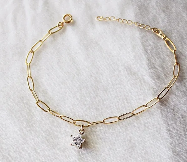 CZ Start Charm Bracelets, delicate Bracelets Gold - Image 4