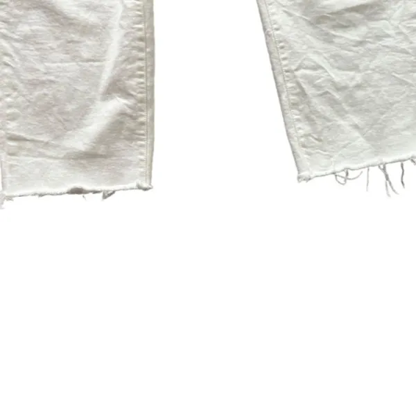 Madewell the high-rise slim crop boyfriend Jeans size 35 White Spring Summer - Image 8