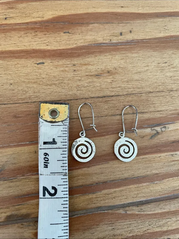 Greek Spiral 925 Sterling Silver Earrings Round Curly - Image 4