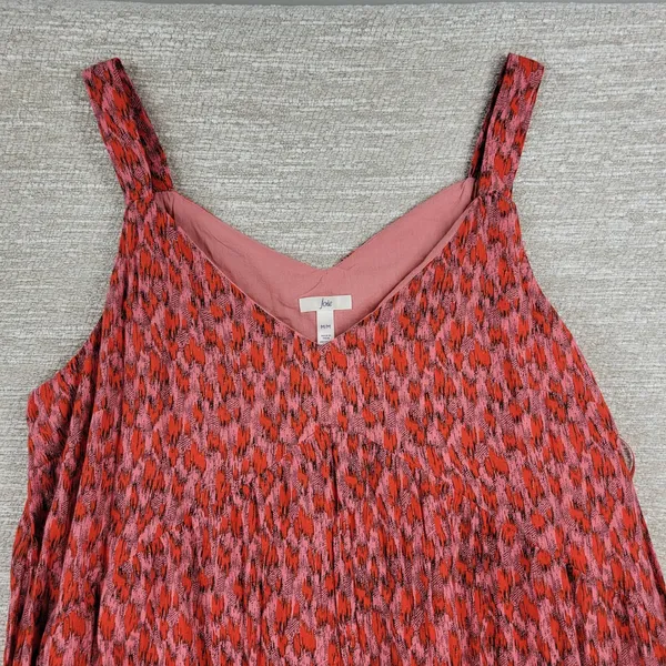 Joie Anthro Bondi Tiered Maxi Sundress Size M Red Ikat Spaghetti Strap Lined NWT - Image 5