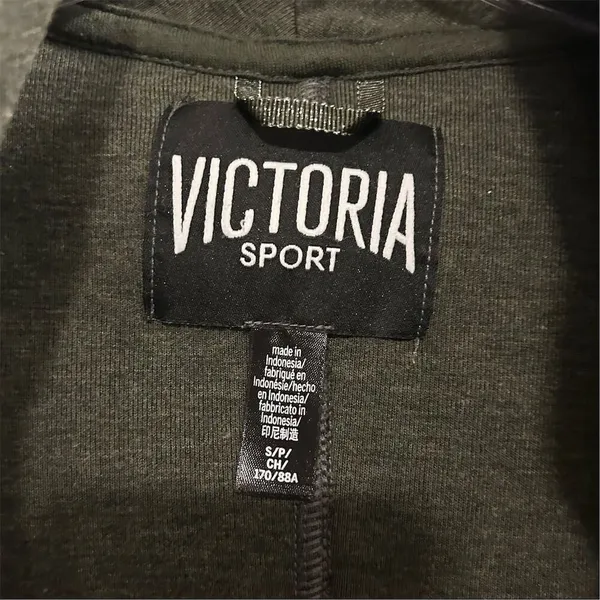 Victoria's Secret‎ Women's Green Mock Neck Full Zip Jacket Size S - Image 7