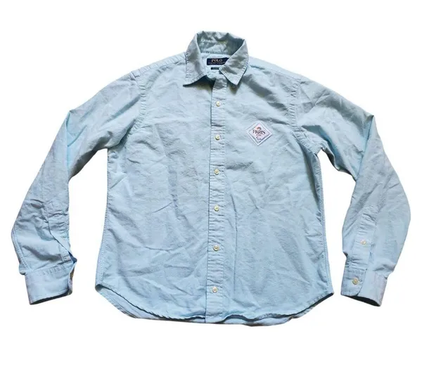 Polo Ralph Lauren Shirt Women Small Petite Paris 2024 Olympics Button Down Blue - Image 8