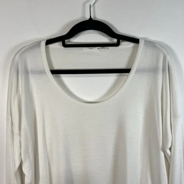 Rag‎ & Bone Open Back Long Sleeve White Top Size Medium Lightweight Designer - Image 2