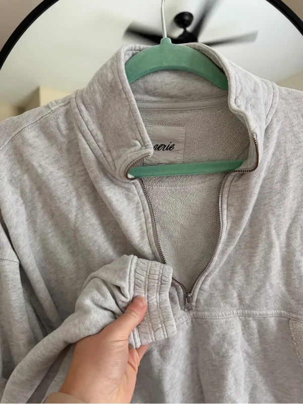 aerie Light Gray Cozy Pullover - Image 5
