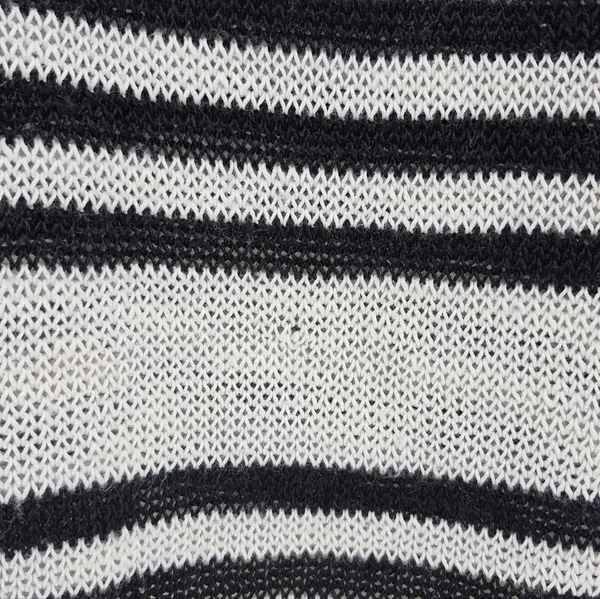 AQUA Bloomingdale’s boho summer beach Striped Black and White Sweater Medium - Image 4