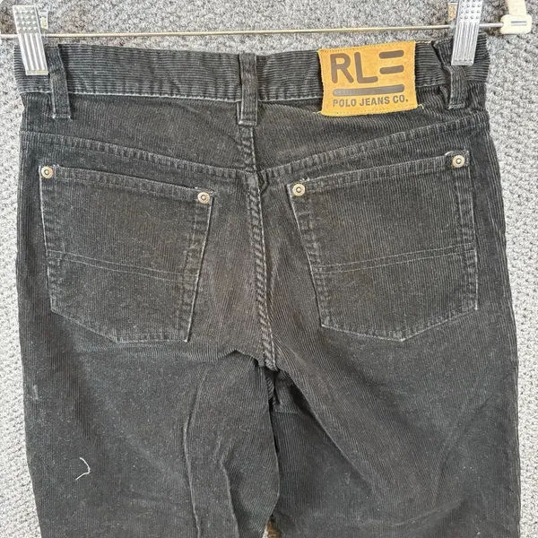 Polo Jeans Co. Ralph Lauren Women's 12 Black‎ Straight Leg Corduroy Chino Pants - Image 4