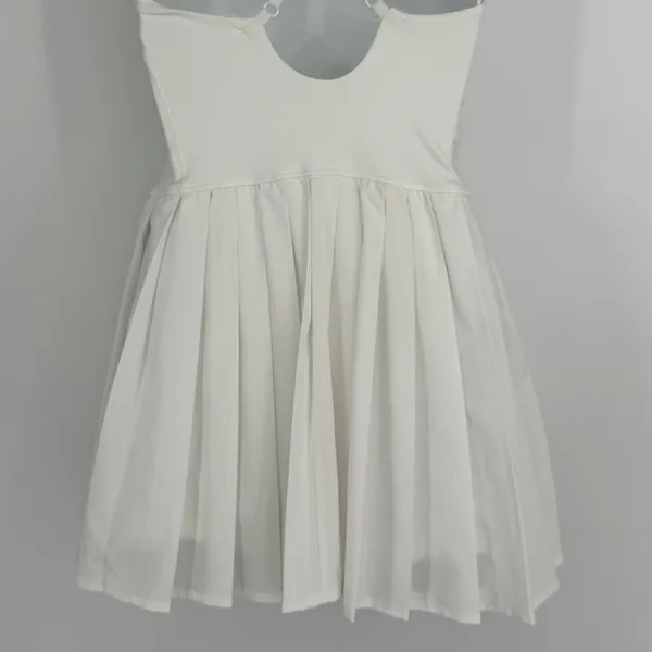OFFLINE by Aerie Real Me Pleated Tennis Dress Small White Activewear Athleisure - Image 11