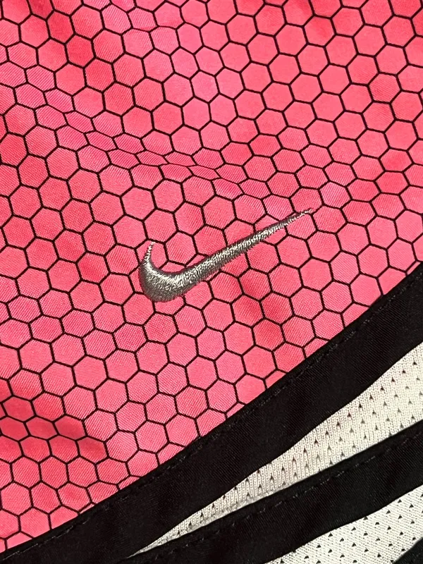 Womens small Nike Dri Fit 3" running shorts-pink/red honeycomb w/liner - Image 4