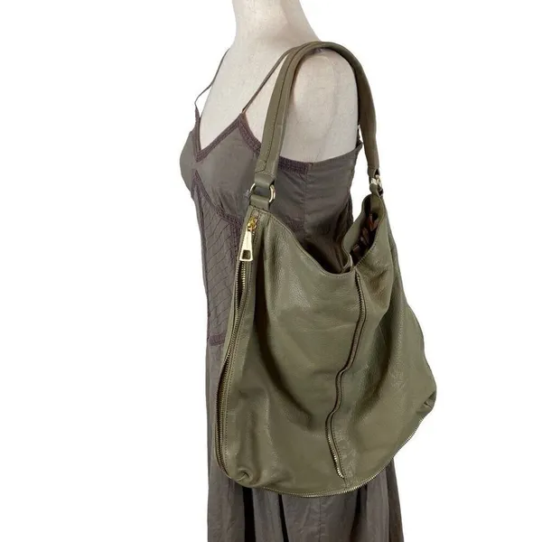 Kelsi Dagger McKenzie Sage Hobo Pebble Leather Shoulder Tote‎ Bag Green NEW*￼ - Image 2