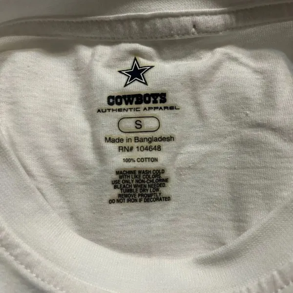 COWBOYS white long sleeve shirt tee top women’s Small - Image 6