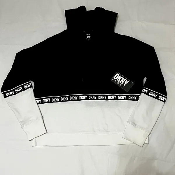DKNY Sport Colorblock Logo Tape Hoodie – Size M – NWT - Image 2